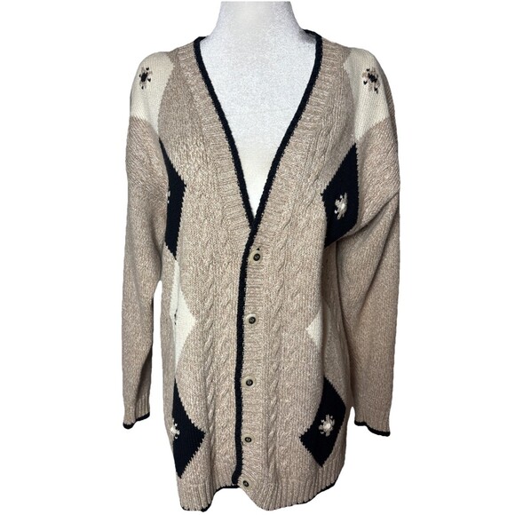 Lizwear Petite Small Vintage Knit Cardigan Old Money Aesthetic 90s Preppy - Picture 2 of 11